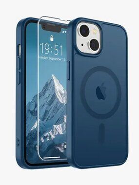 NEW SUPFINE Magnetic iPhone 13/14 Case – Navy Blue